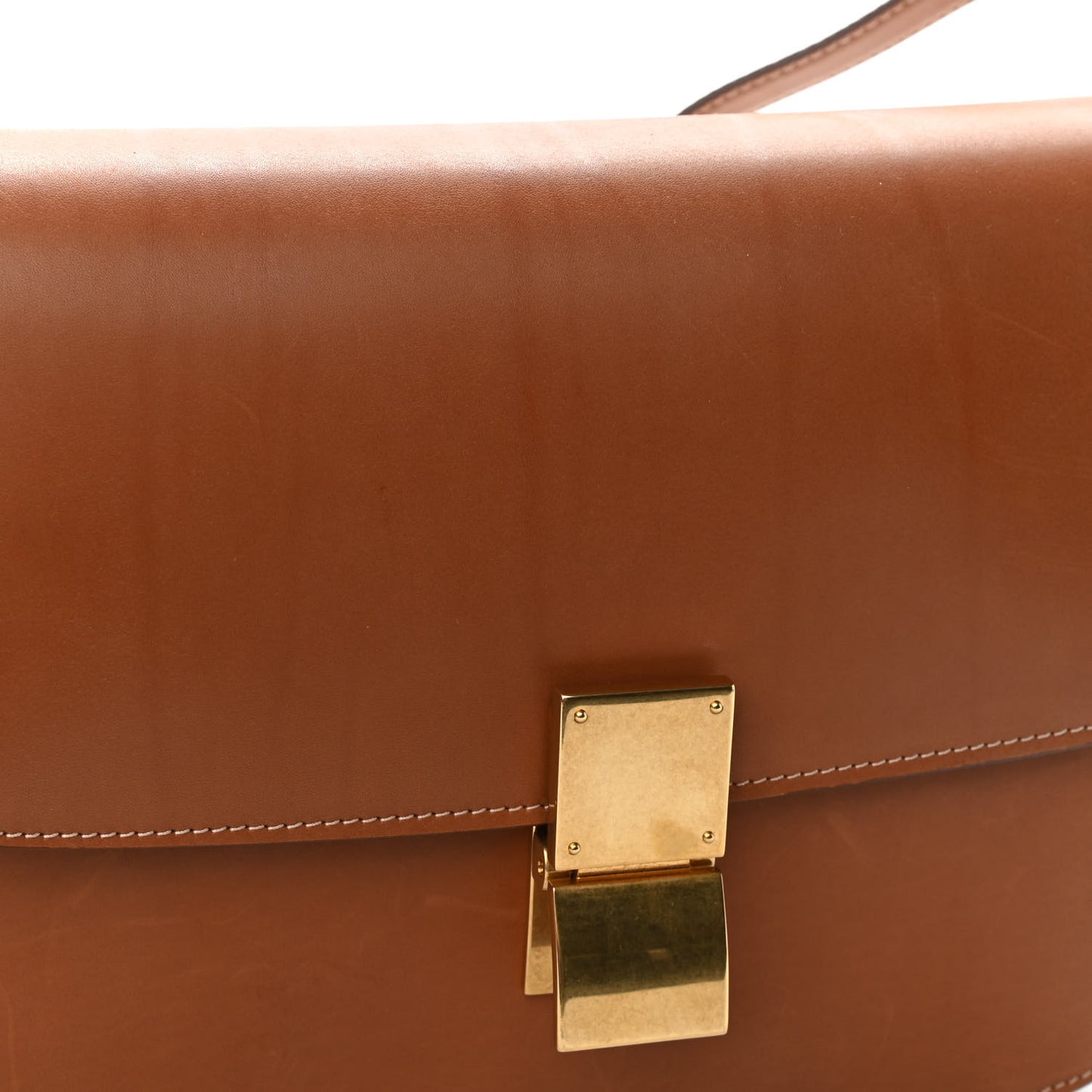 Smooth Calfskin Medium Classic Box Flap Bag Camel