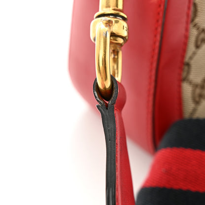 Gucci Monogram Ruinart Calfskin Medium Lady Web Shoulder Bag Beige Ebony Hibiscus Red 16 of 17