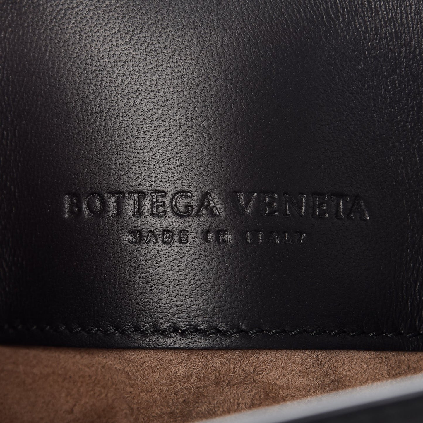 Nappa Intrecciato BV Luna Shoulder Bag Black