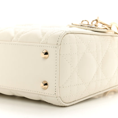 Christian Dior Lambskin Cannage Mini Lady Dior White 9 of 9