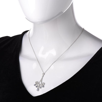 Tiffany Platinum Diamond Tanzanite Enchant Chandelier Pendant Necklace 2 of 6