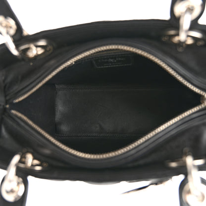 Christian Dior Lambskin Cannage Medium Lady Dior Crystal Strap Black 5 of 11