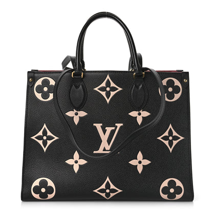 Louis Vuitton Empreinte Monogram Giant Onthego MM Black Beige 1 of 8