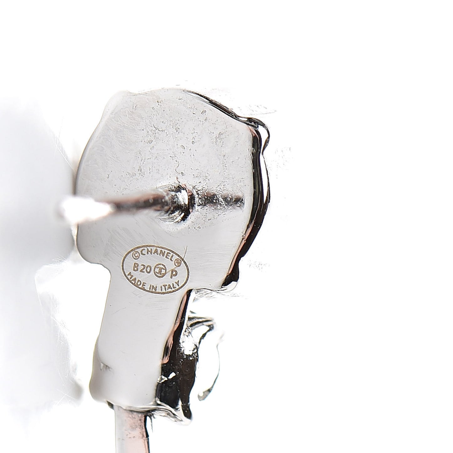 Crystal CC Star Dangle Earrings Silver