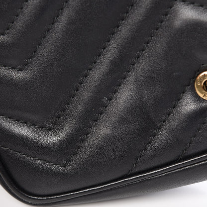 Gucci Calfskin Matelasse Super Mini GG Marmont Shoulder Bag Black 13 of 13