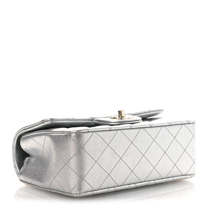 Chanel Metallic Lambskin Quilted Mini Rectangular Flap Silver 4 of 15