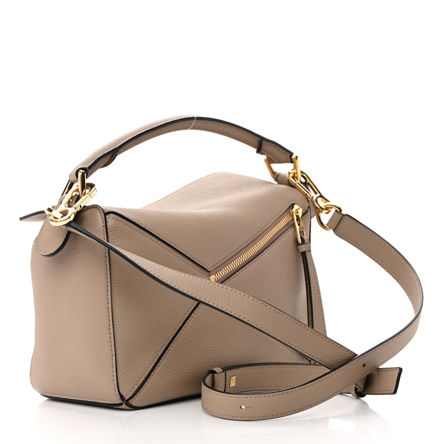 Loewe Grained Calfskin Small Puzzle Bag Sand 4 of 12