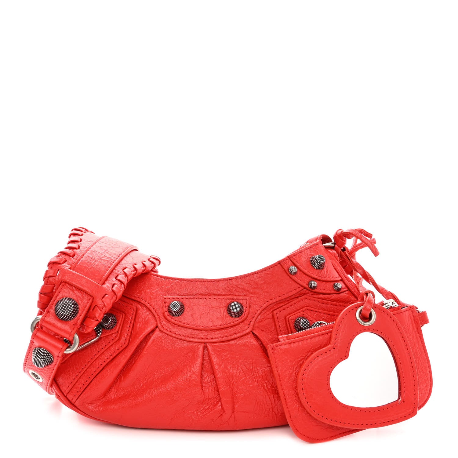 Balenciaga Agneau Arena Le Cagole Shoulder Bag XS Tomato Red 1 of 10