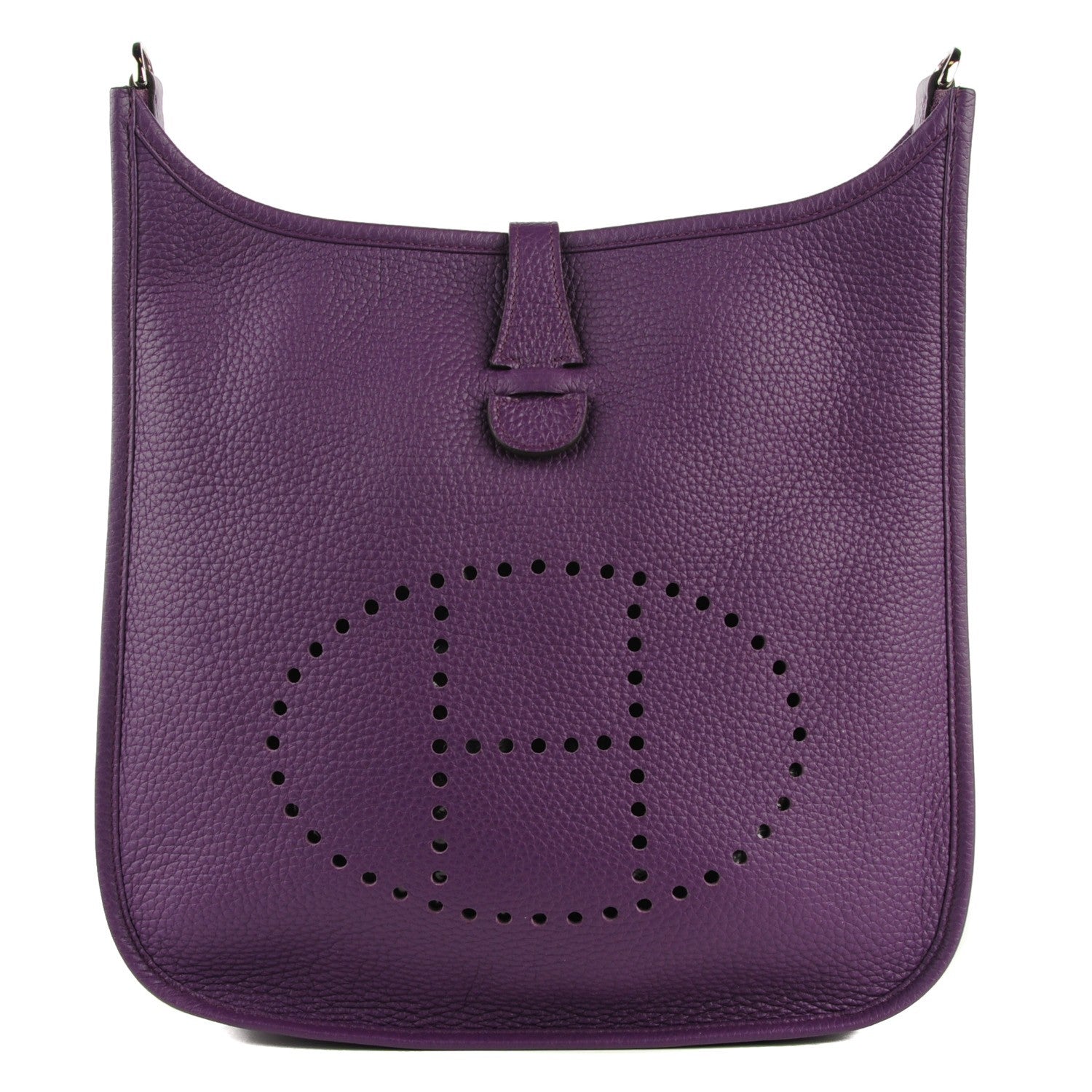 Hermes Taurillon Clemence Evelyne III PM Ultraviolet 1 of 9