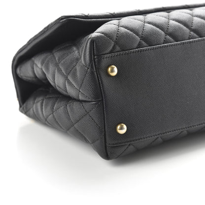 Chanel Caviar Quilted Small Coco Handle Flap Black 5 of 10