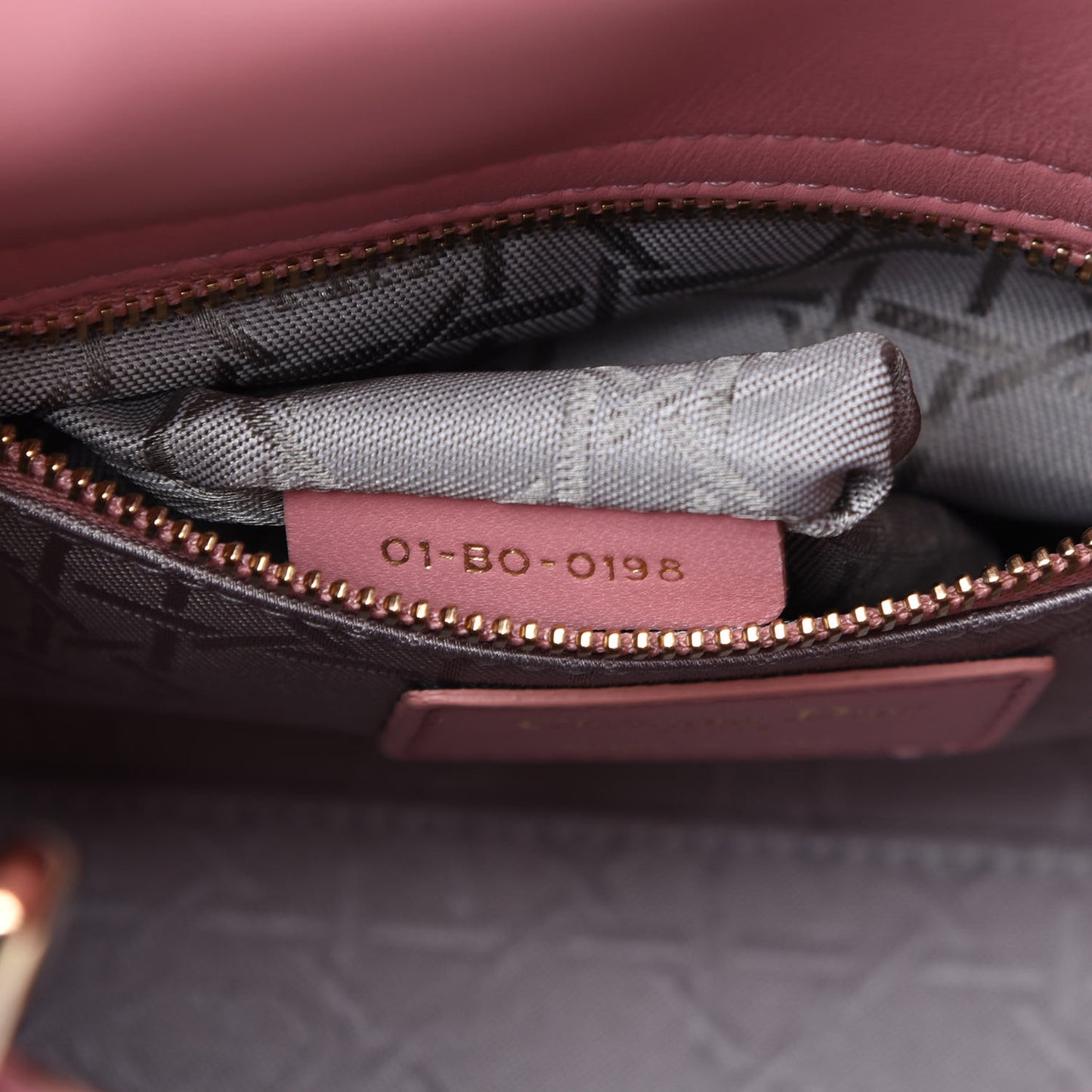Lambskin Cannage Mini Lady Dior Rose Clair