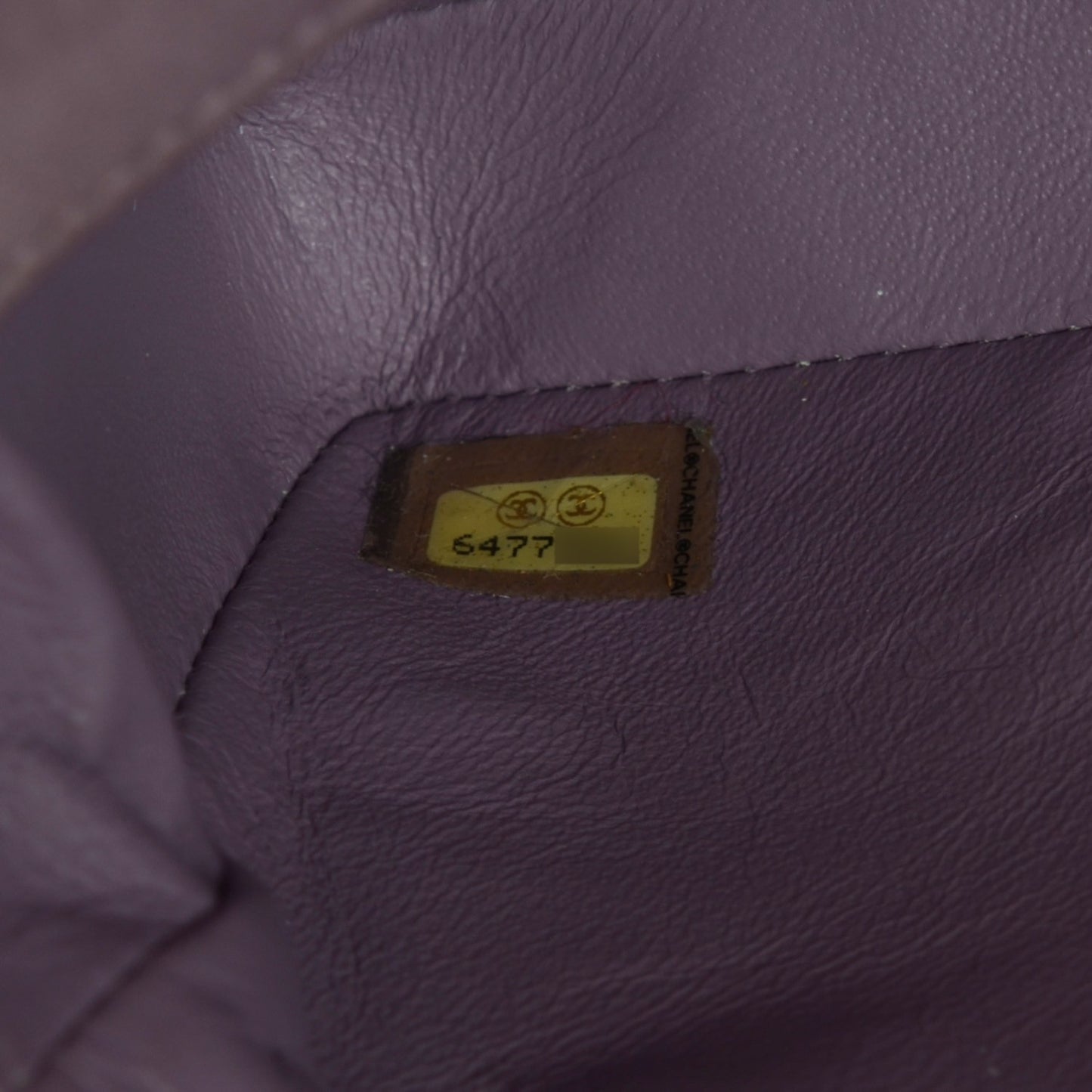 Patent Quilted East West Chocolate Bar Flap Light Purple