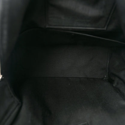 Saint Laurent Calfskin Crocodile Embossed City Backpack Black 5 of 9