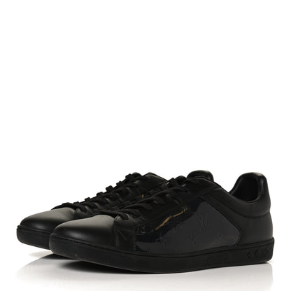 Louis Vuitton PVC Calfskin Monogram Mens Sneakers 9.5 Black 3 of 11