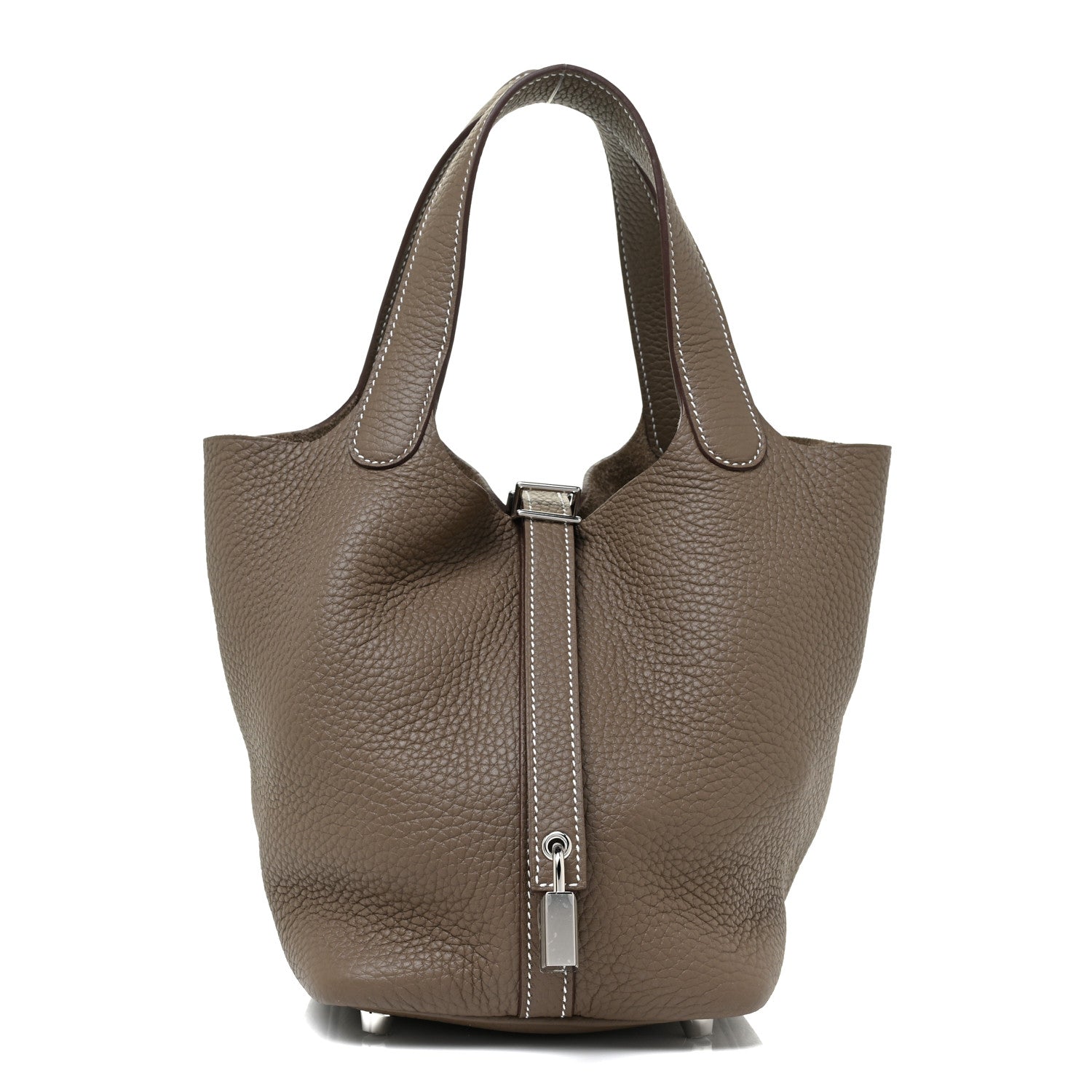 Hermes Taurillon Clemence Picotin Lock 18 PM Etoupe 1 of 10