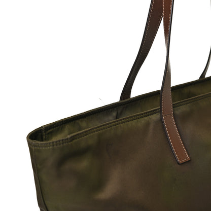 Prada Tessuto Nylon Saffiano Shopping Tote Green 13 of 19