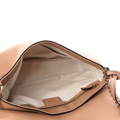 Gucci Pebbled Calfskin Medium Soho Flap Crossbody Camelia 5 of 10
