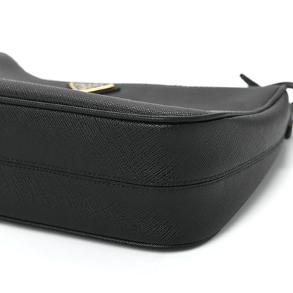 Prada Saffiano Lux Re-Edition 2005 Shoulder Bag Black 9 of 11