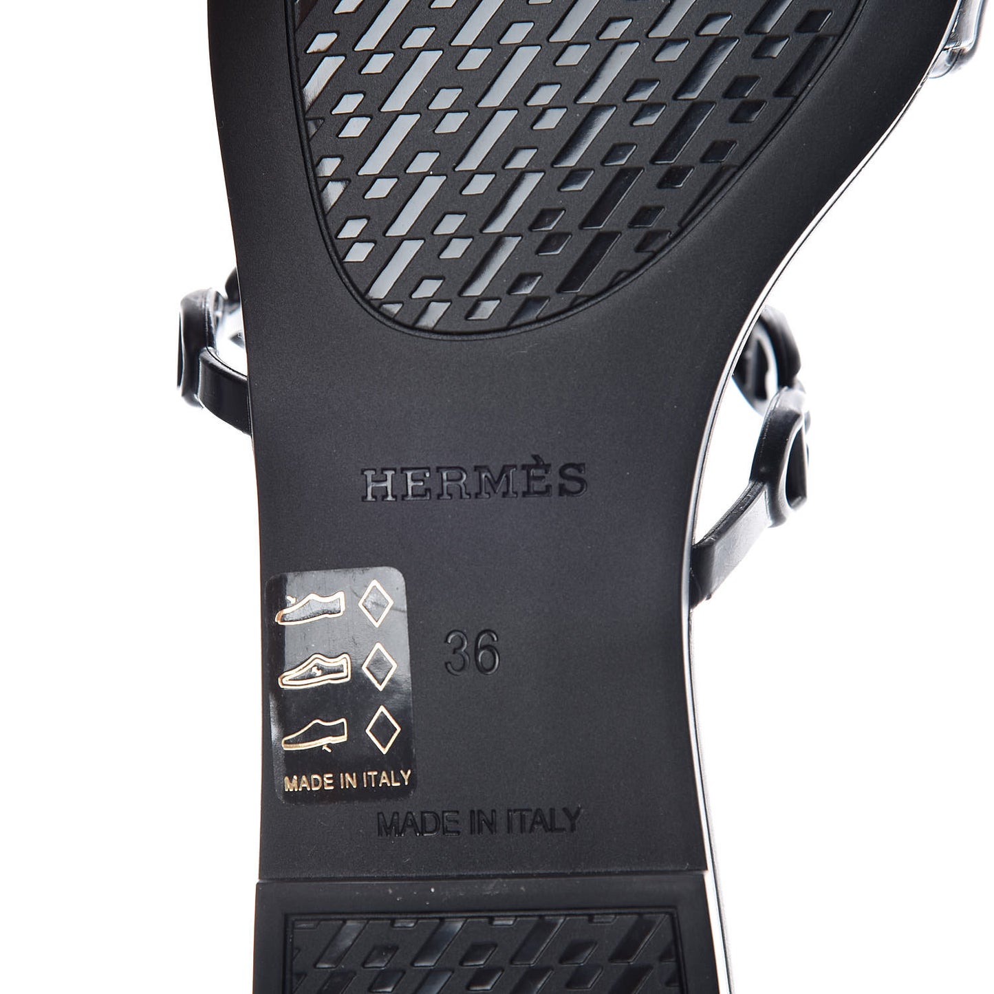 Rubber Chaine d'Ancre Rivage Sandals 36 Black