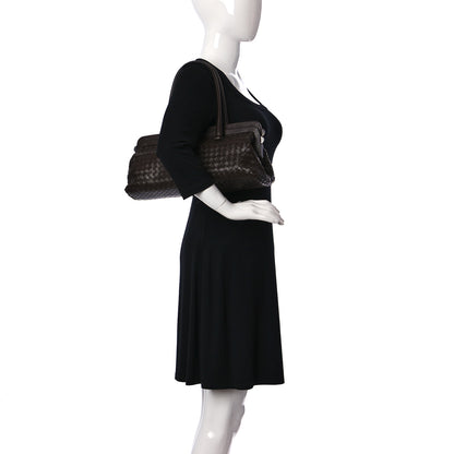 Bottega Veneta Nappa Intrecciato Frame Shoulder Bag Ebano 2 of 21