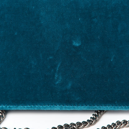 Gucci Velvet Super Mini Dionysus Shoulder Bag Pavone Cyan 10 of 10