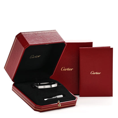 Cartier 18K White Gold LOVE Bracelet 17 9 of 9