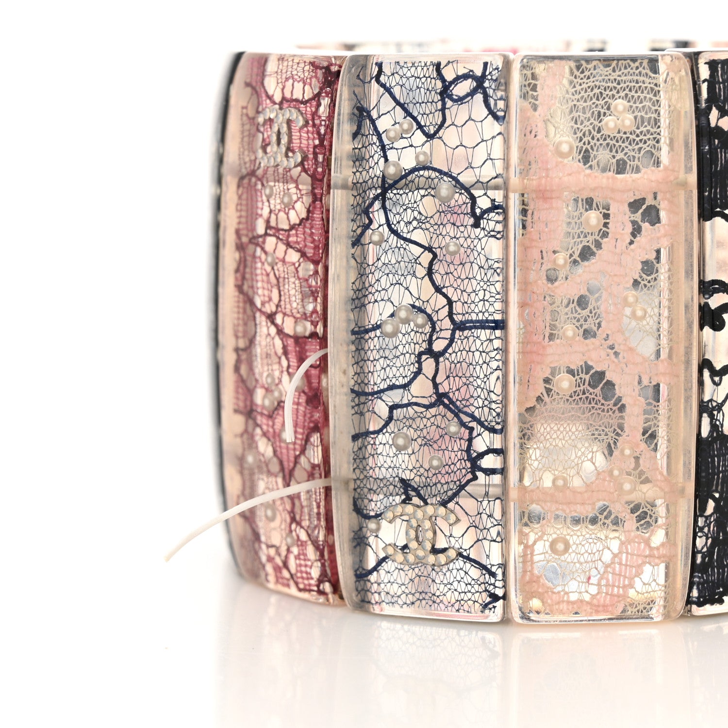 Chanel Resin Lace CC Bangle Multicolor 5 of 5