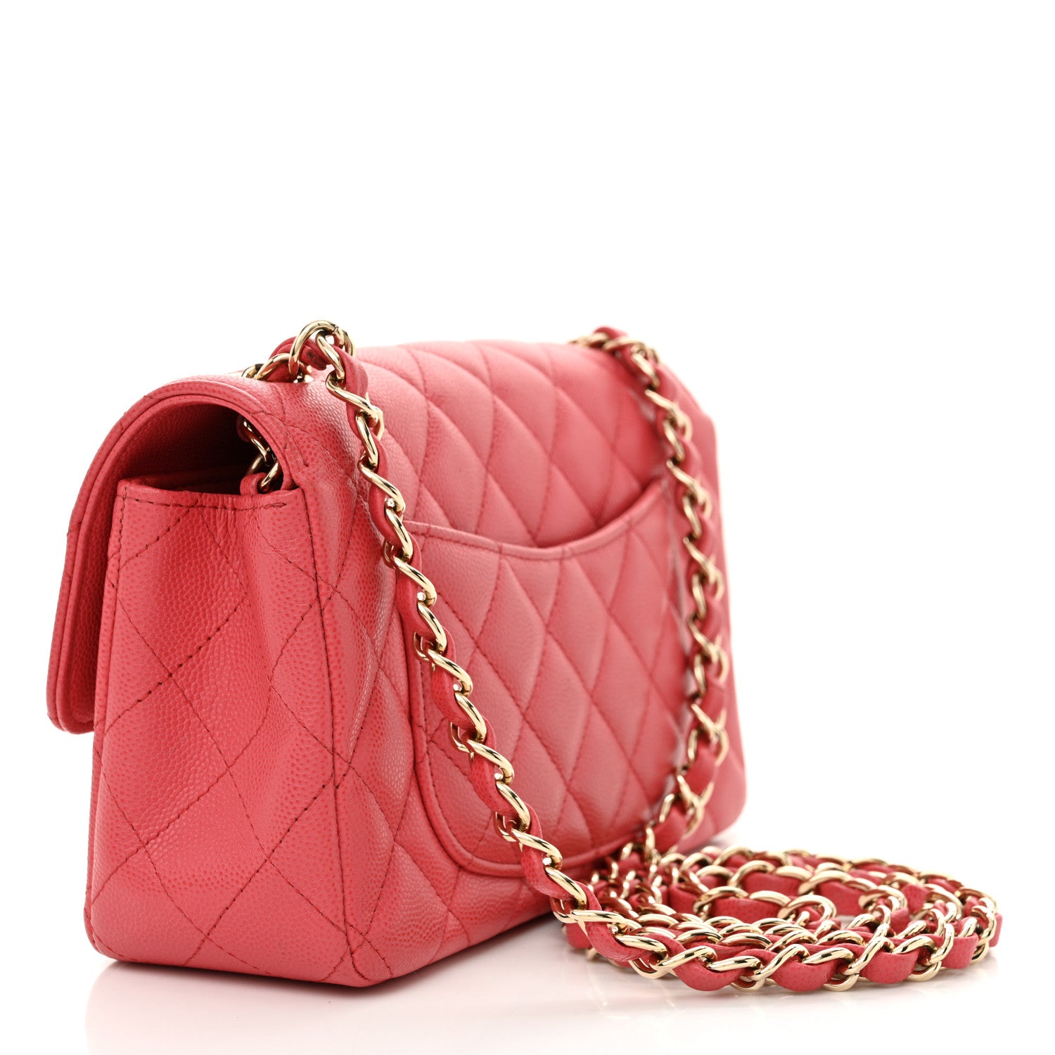 Chanel Caviar Quilted Mini Rectangular Flap Dark Pink 3 of 10