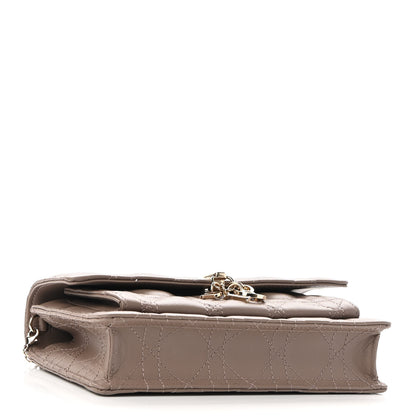 Christian Dior Lambskin Chain Lady Dior Chain Pouch Hazelnut 4 of 9