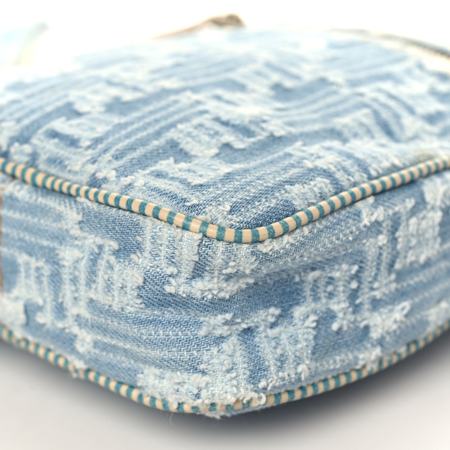 Denim Zucca Small Crossbody Bag Blue