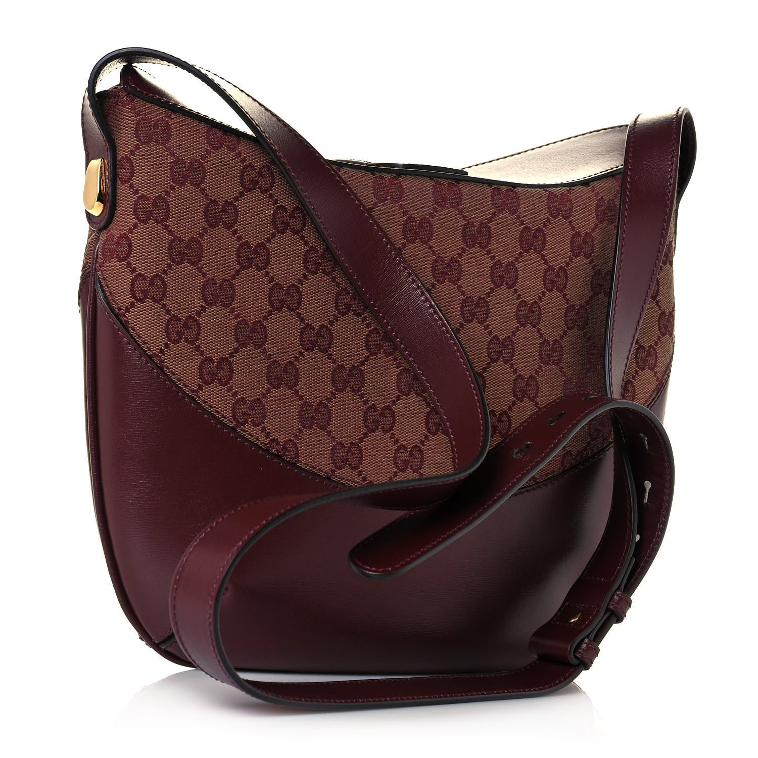 Gucci GG Monogram Calfskin Medium Arli Shoulder Bag Sahara Rubino Chardonnay 3 of 13