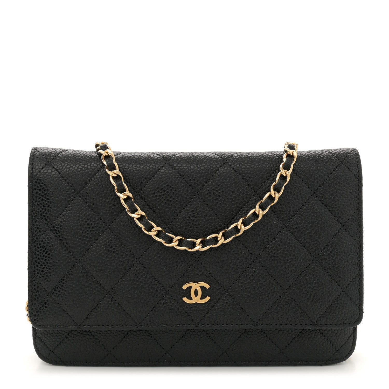 Chanel Caviar Quilted Wallet on Chain WOC Black 1 of 14