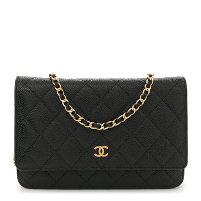 Chanel Caviar Quilted Wallet on Chain WOC Black 1 of 14