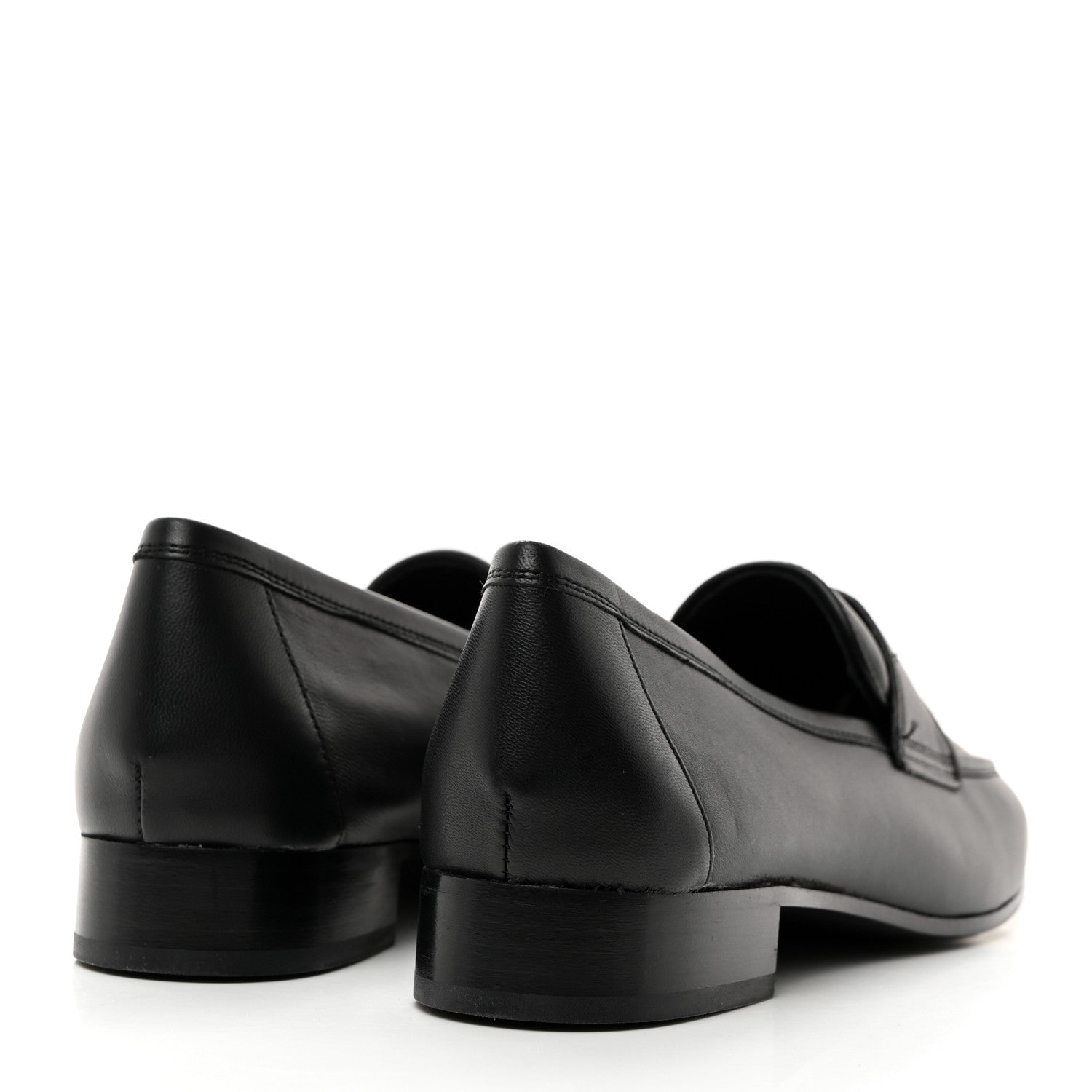 Chanel Calfskin Mens Stitched CC Loafers 42 Black 4 of 14