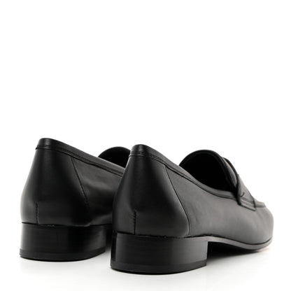 Chanel Calfskin Mens Stitched CC Loafers 42 Black 4 of 14