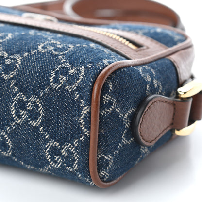 Gucci New Denim GG Monogram Dollar Calfskin Mini Ophidia Shoulder Bag Blue Tea Cuir Epilog 8 of 8