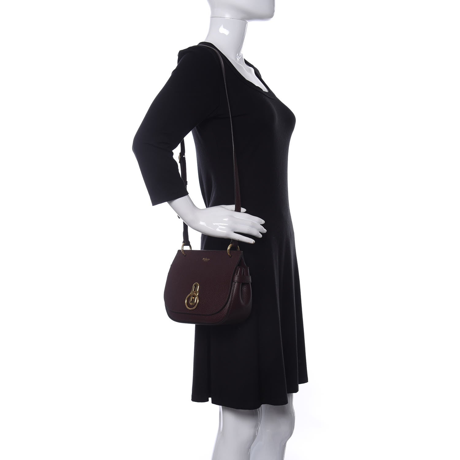 Mulberry Small Classic Grain Amberley Satchel Oxblood 2 of 9