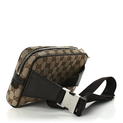 Gucci Monogram Dollar Calfskin Belt Bag Beige Ebony Testa di Moro Marrone Scuro 3 of 9