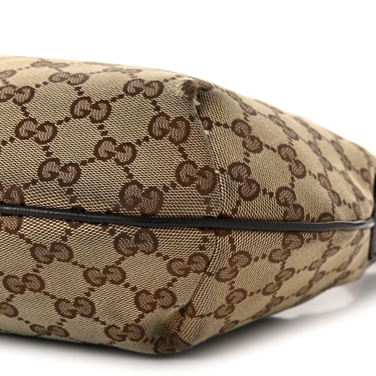 Monogram Web Medium Half Moon Hobo Dark Brown