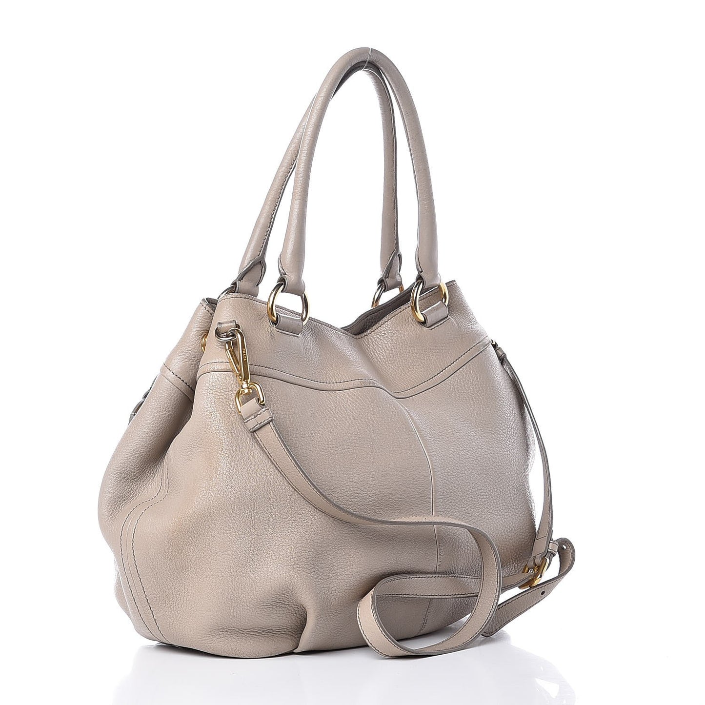 Vitello Daino Shoulder Bag Grey
