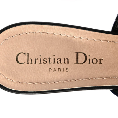 Christian Dior Velvet Ribbon J'Adoir Slingback 65mm Pumps 37 Deep Blue 7 of 8