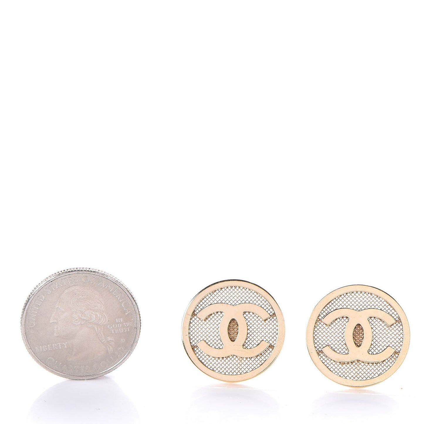 Mesh CC Earrings Light Gold