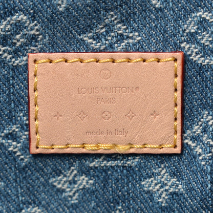 Louis Vuitton Monogram Denim CarryAll MM Blue 6 of 9