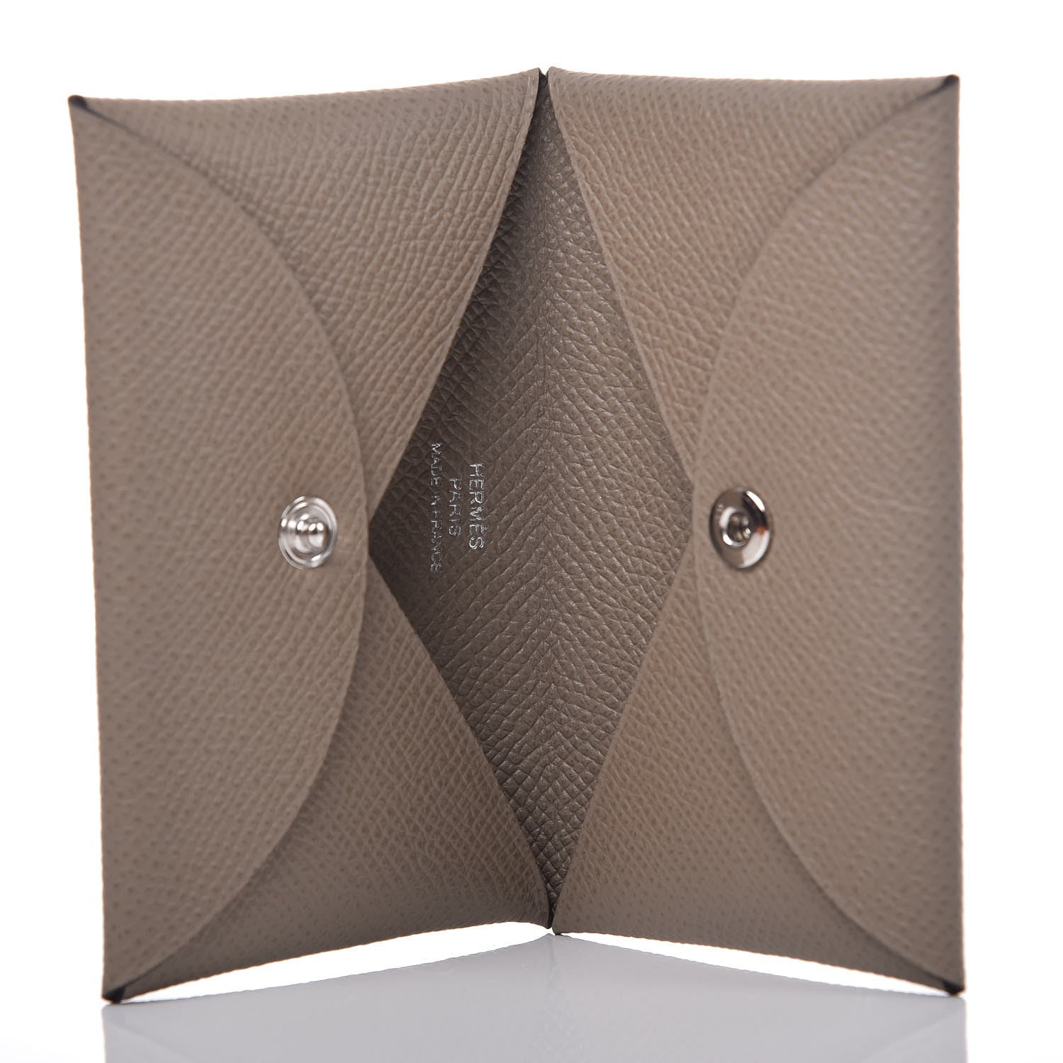 Hermes Epsom Calvi Card Case Gris Asphalt 5 of 8