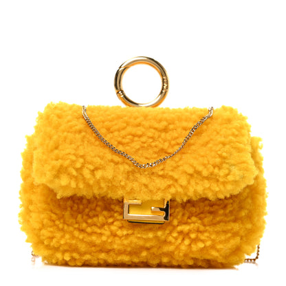 Fendi Shearling Vitello Grace Nano Baguette Charm Narciso 1 of 8