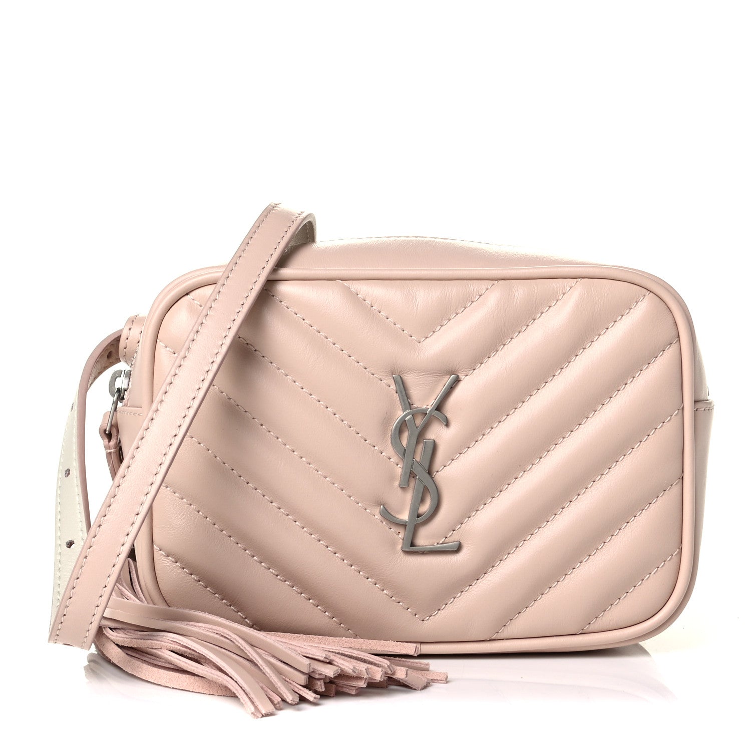 Saint Laurent Calfskin Matelasse Monogram Lou Belt Bag Marble Pink 1 of 7