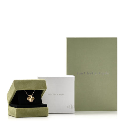 Van Cleef & Arpels 18K Yellow Gold Guilloche Vintage Alhambra Pendant Necklace 6 of 6