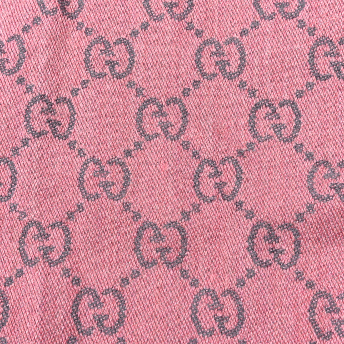 Wool Jacquard GG Monogram Sten Fringe Scarf Graphite Pink