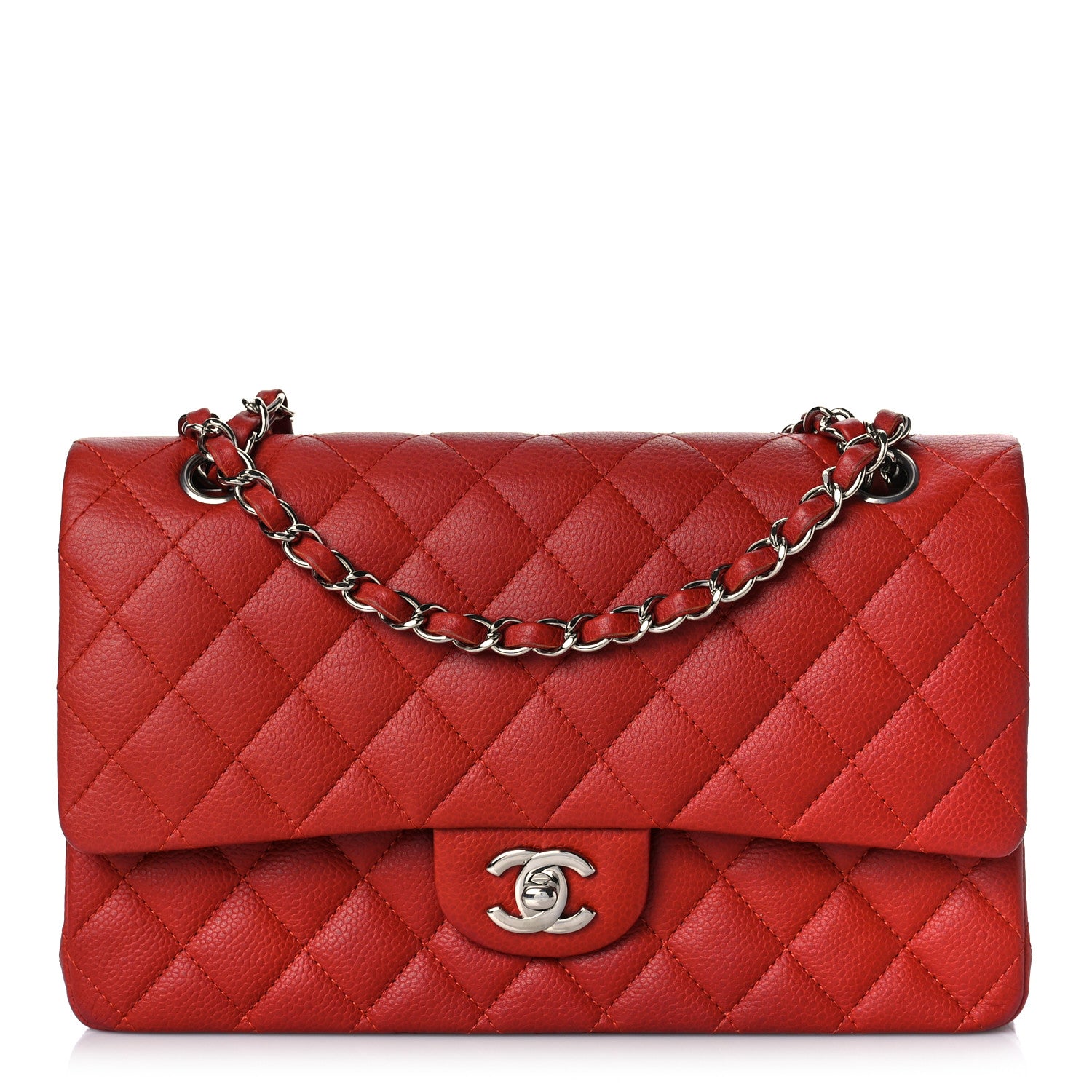 Chanel Caviar Quilted Medium Double Flap Red 1 of 12