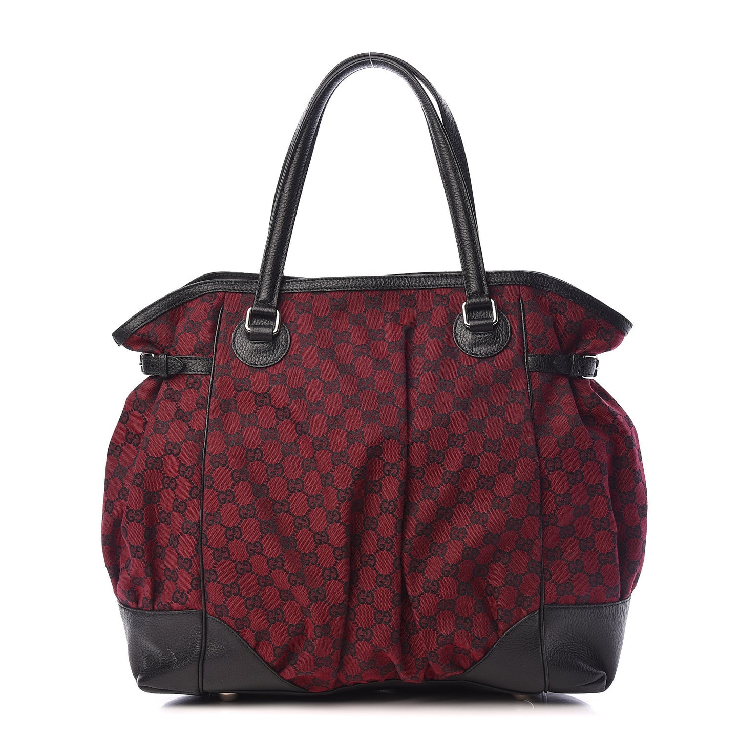 Monogram Full Moon Tote Red Black